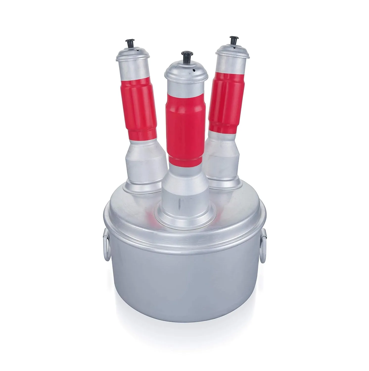 Malabar Trading Company Aluminium Multi Puttu Maker 3 hole Steamer Kutti (Silver)